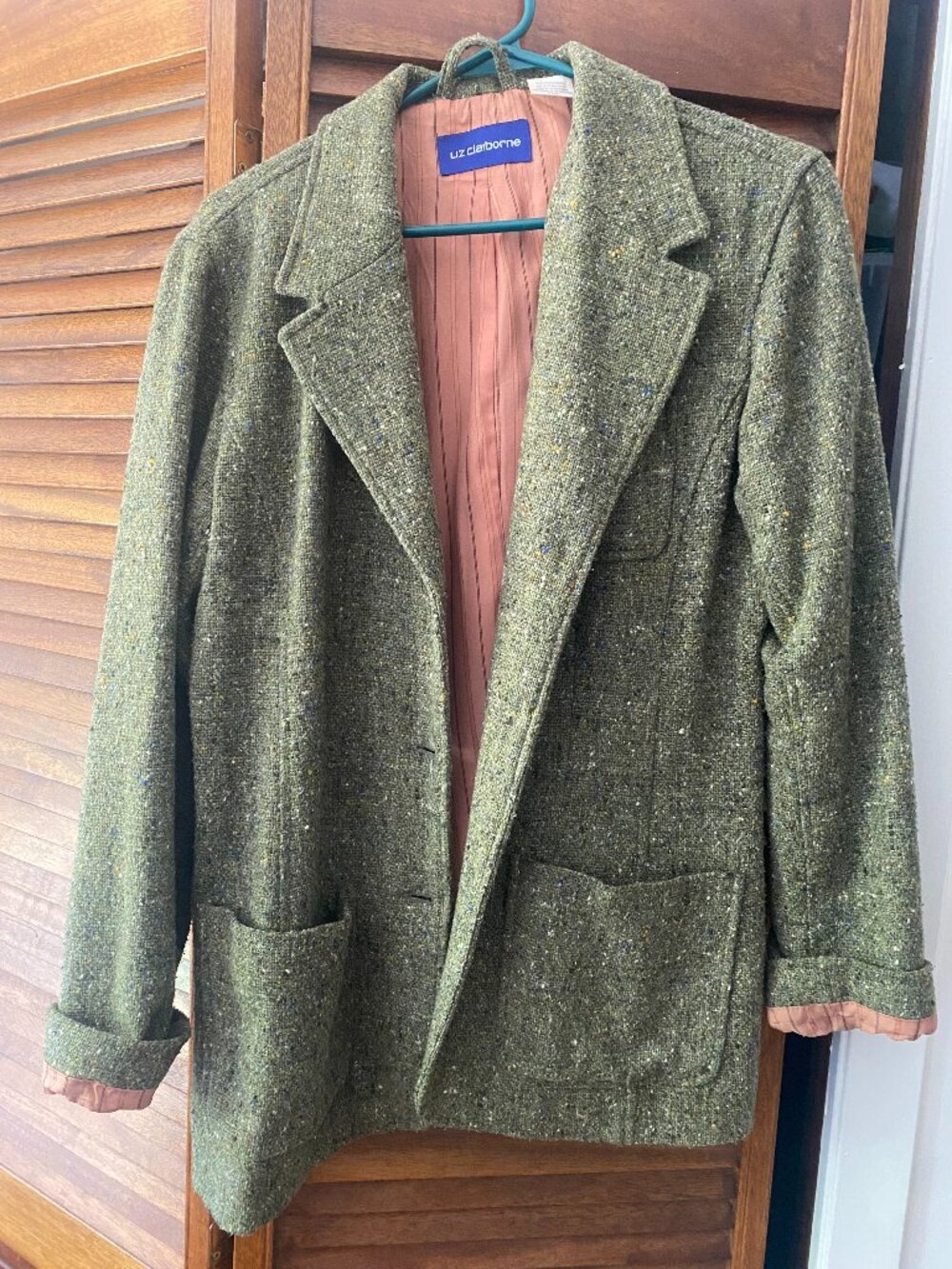 Vintage Liz Claiborne Green blend Wool Jacket (Size 10) Excellent Condition